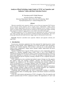 Analyze of Real Switching Angle Limits in TCSC on Capacitor and