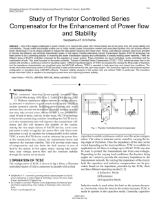 Study of Thyristor Controlled Series Compensator for the