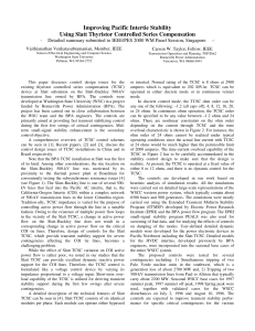 Improving Pacific Intertie Stability Using Slatt Thyristor Controlled