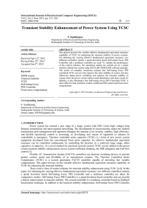 Transient Stability Enhancement of Power System Using TCSC