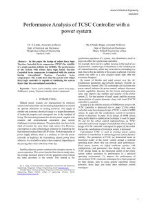 Performance Analysis of TCSC Controller with a power system