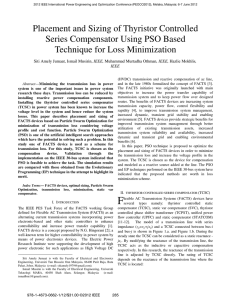 Placement and Sizing of Thyristor Controlled Series Compensator