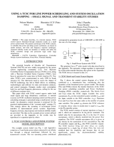 Using a TCSC for Line Power Scheduling and System Oscillation