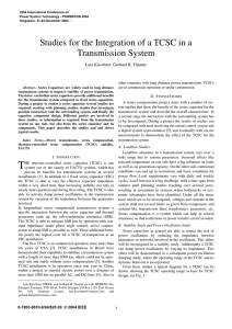 Studies for the Integration of a TCSC in a