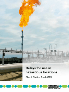 Relays for use in hazardous locations