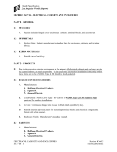 ELECTRICAL CABINETS AND ENCLOSURES Revised 4/30/15 26