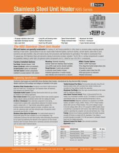 Stainless Steel Unit HeaterKBS Series