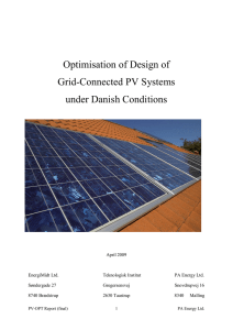 Optimisation of Design of Grid-Connected PV Systems under Danish