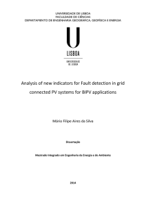 Analysis of new indicators for Fault detection in grid connected PV