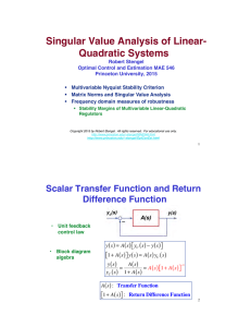 Singular-Value Analysis of Linear-Quadratic