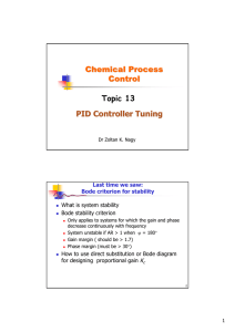 Chemical Process Control PID Controller Tuning Topic 13