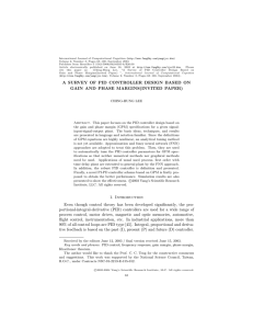 A SURVEY OF PID CONTROLLER DESIGN BASED ON GAIN AND