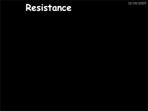 resistance and graphs of current