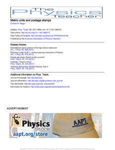 Metric units and postage stamps