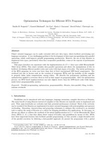 Optimization Techniques for Efficient HTA Programs