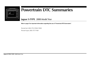 Powertrain DTC Summaries