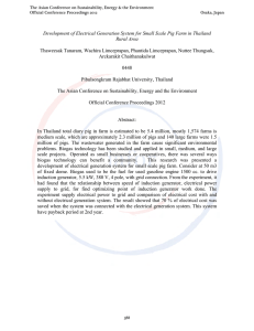 Development of Electrical Generation System for Small Scale Pig