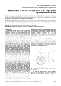 Determination of dynamic characteristics of the single