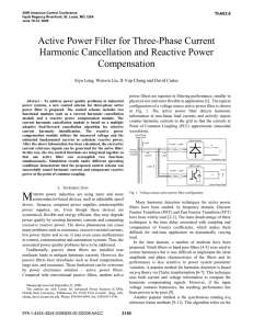 Active Power Filter for Three-Phase Current Harmonic Cancellation