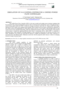 SIMULATION OF DQ CONTROL SYSTEM FOR A UNIFIED POWER