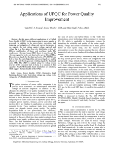 Applications of UPQC for Power Quality Improvement