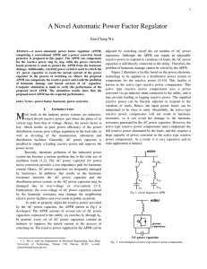 A Novel Automatic Power Factor Regulator