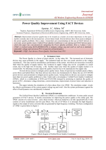 Power Quality Improvement Using FACT Devices