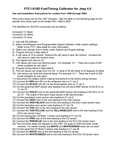 FTC1-019D Jeep 4.0 1996 through 2004 Installation Instructions