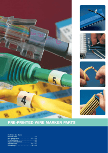 pre-printed wire marker parts