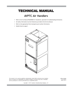 Goodman AVPTC Technical Manual