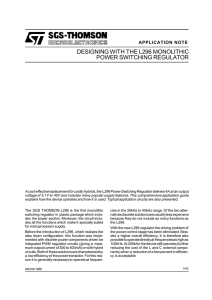 designing with the l296 monolithic power switching regulator