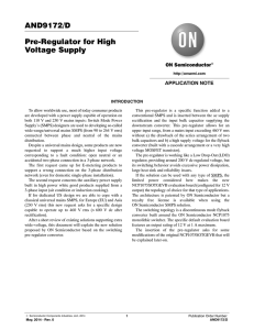 AND9172 - Pre‐Regulator for High Voltage Supply