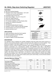 3A, 52kHz, Step-down Switching Regulator LM2576HV