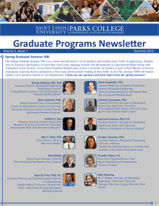 Graduate Programs Newsletter - Parks College of Engineering