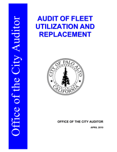 audit of fleet utilization and replacement