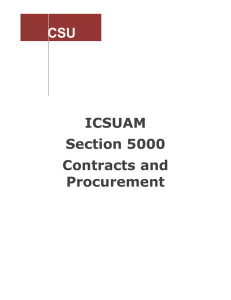 CSU Policy Manual for Contracting and Procurement