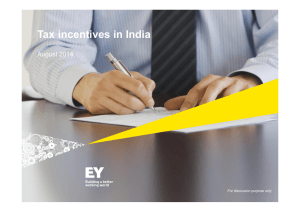 Tax incentives in India