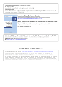 International Journal of Science Education Macro, Submicro, and