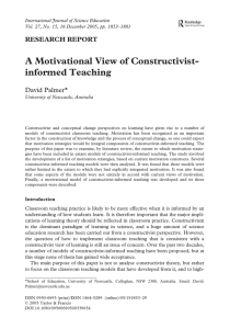 A Motivational View of Constructivist