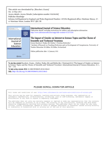 International Journal of Science Education The Impact of