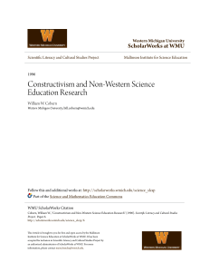Constructivism and Non-Western Science Education Research