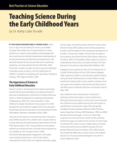 Teaching Science During the Early Childhood Years