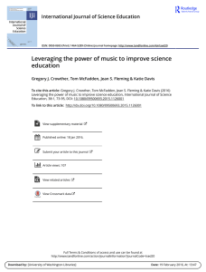 Leveraging the power of music to improve science education