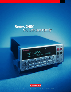 Keithley 2400 Series SourceMeters - Brochure