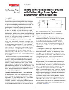 Testing Power Semiconductor Devices with Keithley High