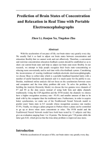 Prediction of Brain States of Concentration and