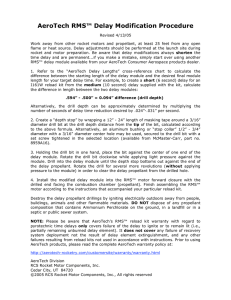AeroTech RMS™ Delay Modification Procedure