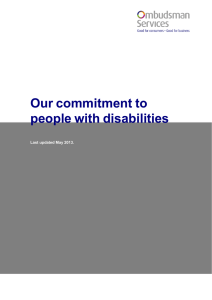 Our commitment to people with disabilities