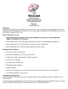 Nicecast Manual