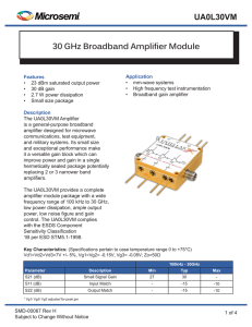 UA0L30VM 30 GHz Broadband Amplifier Module